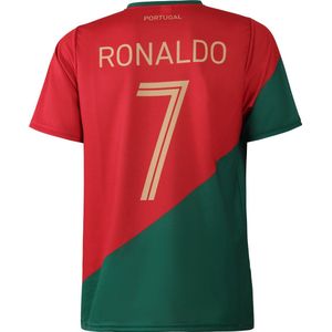 Portugal Voetbalshirt Ronaldo - Ronaldo Shirt Thuis - Voetbalshirts Kinderen - Jongens en Meisjes - Sportshirts - Volwassenen - Maat 152 - Rood