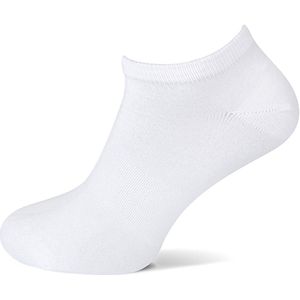 Basset Bamboe - Unisex Sneakersokken - 4-pack - Wit - Maat 35/38