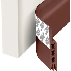 Nivard Tochtstrip - Tochthond - Windstopper - Deurborstel - Tochtband - Tochtstopper - Tochtkussen - Kussen Voor Deur - Draft Stopper - Bruin