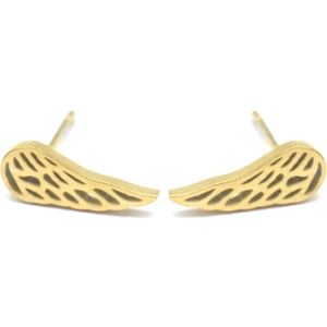 Oorbellen - vleugels - angel wings - goudkleurig - tijdloos - vrouwen - unisex - accessoire