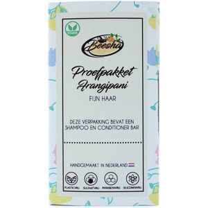 Beesha Proefpakket Frangipani Duo | Shampoo Bar & Conditioner Bar | 100% Vegan | CG Proof | Sulfaatvrij | Parabeenvrij | Silicoonvrij