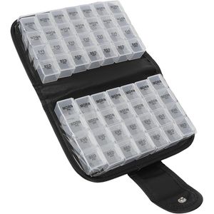 SNQ - Opbergdoos - Zwart - Draagbaar - 19×14×6,2 cm - Met Grote Compartimenten