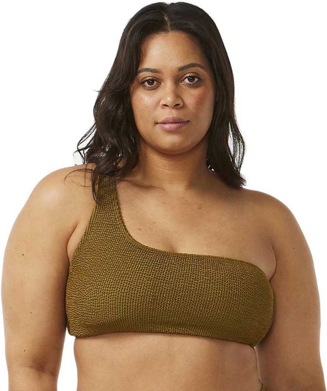Rip Curl Sunshine One Shoulder Bikinitop Bruin L Vrouw