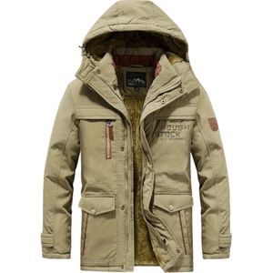 Livano Winterjas Heren - Parka - Winter - Jas - Volwassen - Stijlvol - Khaki - XS