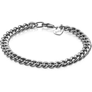 Zinzi zilveren gourmet armband 6,5mm breed 19cm ZIA1056