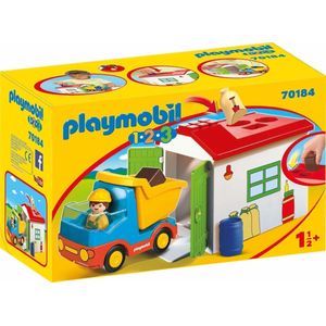 PLAYMOBIL 1.2.3 Werkman met sorteer-garage - 70184