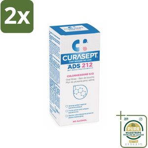 Curasept - Mondspoeling - 0,12% Chloorhexidine - Versterkt Tandvlees & Beschermt Tanden - 200 ml - Voordeelverpakking - 2 stuks - Mondspoeling - Chloorhexidine