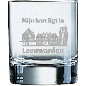 Gegraveerde Whiskeyglas 20cl Leeuwarden