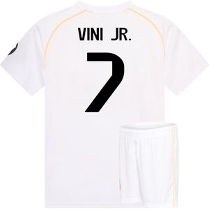 Real Madrid Voetbaltenue Vini JR. Thuis - 2025-2026 - Voetbaltenue Kinderen - Shirt en Broekje - Jongens en Meisjes --128