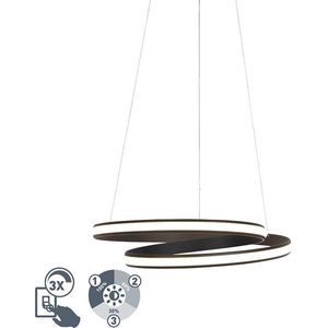 QAZQA rowan - Moderne LED Hanglamp - 1 lichts - Ø 550 mm - Zwart - Woonkamer | Slaapkamer | Keuken