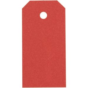 Cadeaulabels, rood, afm 4x8 cm, 250 gr, 1000 stuk/ 1 doos