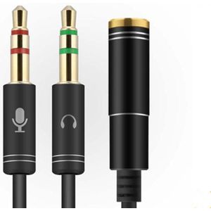 Astilla | 3.5mm Jack Aux kabel splitter voor koptelefoon en microfoon - One Female Dual Male Audio Splitter