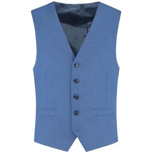 Gents - Gilet heren - Gilet - Polyblend - Staalblauw - Maat 48/L