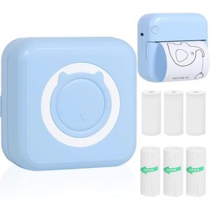 Draagbare Mini-Printer met Bluetooth - Inclusief 3 Rollen Thermisch Papier en Stickers
