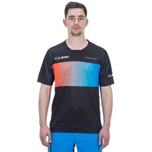 Cube Teamline Korte Mouw Enduro Trui Blauw XL Man