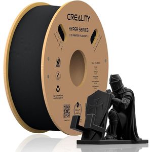 Creality Hyper PLA Filament - Zwart - 1,75 mm - 1 kg - 3D-printerfilament voor Snel Printen - Kluwenvrij - Sterke Hechting & Uitstekende Overhangprestaties - 3D Printer Filament