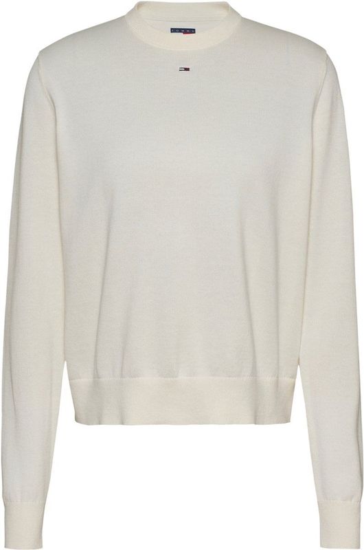 Tommy Jeans Trui Tjw Essential Crew S Dw0dw20159 Ybh Ancient White Dames Maat - XXS