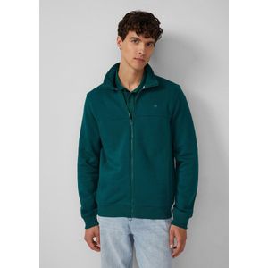 s.Oliver - Sweatvest - Smaragd - Effen - Lange Mouw