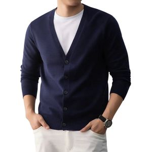 Livano Cardigan Heren - Vest - Knopen - Warm - Gebreid Vest - Marineblauw - XS