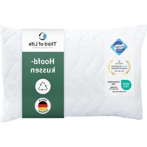 70 x 90 cm groen duurzaam comfortkussen met ritssluiting - verstelbare vulling - anti-allergisch