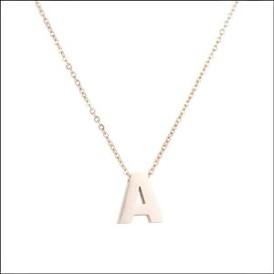 RVS Roségouden Letter Ketting Initiaal