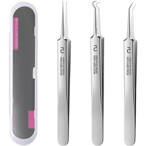 Allecto plus - 3-delige gereedschapsset voor mee-eters verwijderen en puistjes reinigen met precisiepincet en roestvrijstalen celklemmen