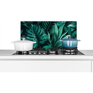 Spatscherm keuken 70x30 cm - Kookplaat achterwand Jungle - Planten - Blad - Jongetje - Meiden - Kind - Muurbeschermer - Spatwand fornuis - Hoogwaardig aluminium