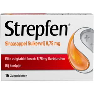 Strepfen Sinaasappel Suikervrij - 3 x 16 zuigtabletten