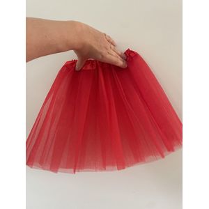 Tule tutu rok meisje - rood - prinses - verkleden - ONE SIZE 2-8 jaar