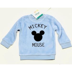 Disney Mickey Mouse sweater coral fleece blauw maat 86 (24 maanden)