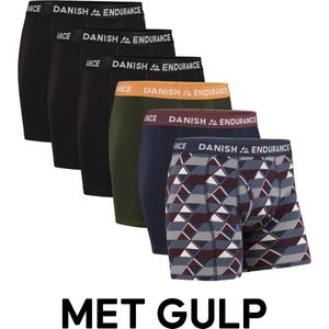 DANISH ENDURANCE - Boxershorts - Zwart - 6-Pack - Elastisch Zacht Katoen