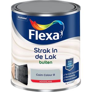 Flexa Strak in de lak - Buitenlak Hoogglans - Calm Colour 8 - 1l