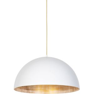 QAZQA magna - Industriele Hanglamp - 1 lichts - Ø 50 cm - Wit - Industrieel - Woonkamer | Slaapkamer | Keuken