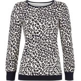 Nachtblauw panterprint pyjamashirt Ringella - Wit - Maat - 36