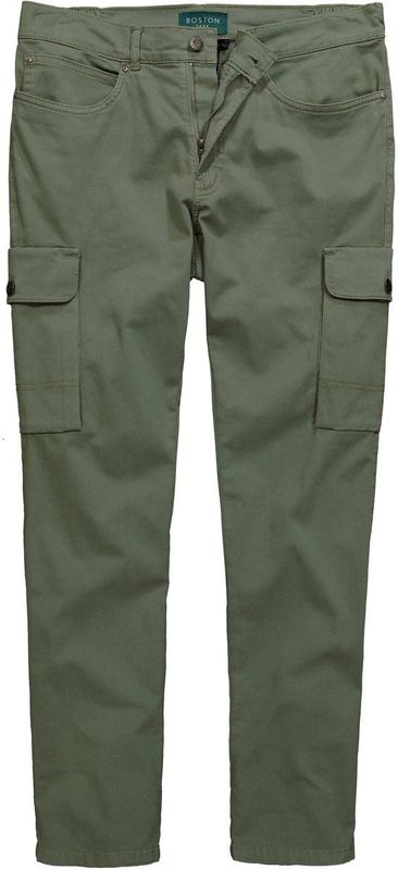 Boston Park - Heren - Boston Park cargobroek keperstof Straight Fit tot maat 72 - Bamboe - Maat 70