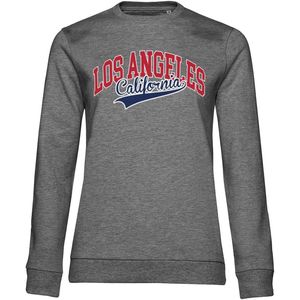 Hybris Los Angeles California Girly Sweatshirt Damen Medium-Heather-Grey-S