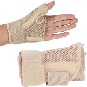 Duimbrace - Duimbrace Links en Rechts - Soft Duimbrace - Universeel - Artrose - Osteoartritis - Duimbandage - Rechts en Links te Gebruiken - Thumb Brace - Spalk Stabilisator - Sport Bandage Duim - Duimbeschermer - Beige