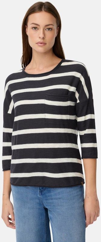 camel active - Boxy - Gebreide Trui - Middernachtblauw - 3/4-mouwen