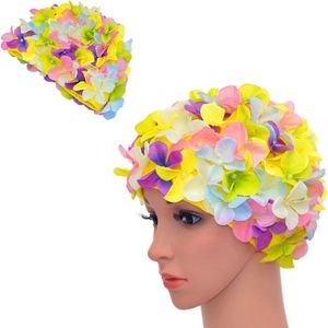 Badmuts - Dames Badmut - Petal Fashion Dames Badmuts - Comfortabele Handgenaaide Badmuts - 3D Bloemen Badmuts - Dames Badmuts - Badmuts - Uniek Design - Comfortabel om te dragen - Multicolor