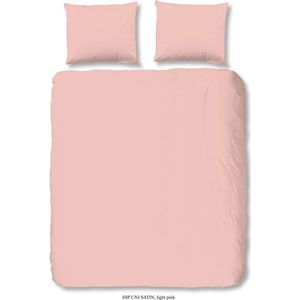 HIP Uni Satin - Dekbedovertrek - Lits-jumeaux - 240x200/220 cm - Light Pink