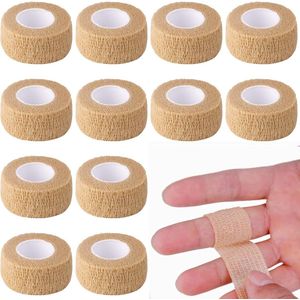 12 Rollen van Zelfklevende Vingerpleisters - Vinger Bandage Tape - 2.5 cm x 4.5 m - Beige - Voor Pols en Enkel Verstuikingen en Zwellingen