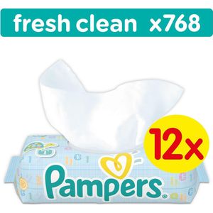 Pampers Fresh Clean - 768 Stuks (12x64) - Babydoekjes