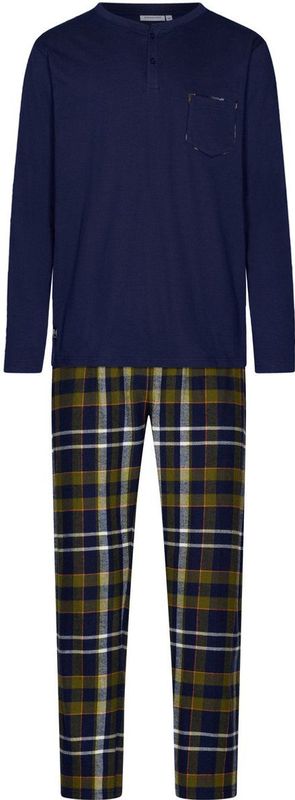 Pastunette - Adventure - Pyjama - Blauw/Groen - Katoen - Flanel