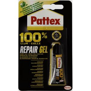 Pattex 100% Repair gel-lijm - 8gram - Oplosmiddelenvrij - Vullend Vermogen