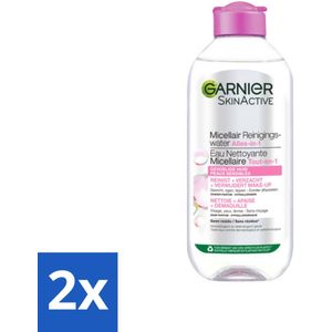 Garnier - SkinActive - Micellair Reinigingswater - Gevoelige Huid - Milde Reiniging & Make-Up Remover - 400 ml - Voordeelverpakking - 2 stuks