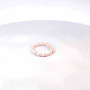 Kraaltjes ring wit en baby roze