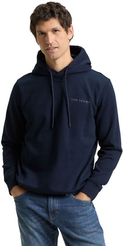 Tom Tailor Heren Sweatshirt BASIC HOODIE regular fit Blauw XXL Volwassenen