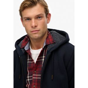Superdry - Vest Borg Lined Ziphood - Eclipse Navy - Mannen - 3XL