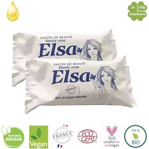 Elsa 2x 100g toiletzeep Savon de Beauty | Glycerine zeep met plantaardige oliën