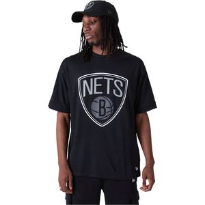 New Era Nba Os Outline Mesh Brooklyn Nets T-shirt Met Korte Mouwen Zwart M Man